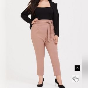 TORRID Size 14 High Waisted Tie-Front Skinny Pant - Taupe